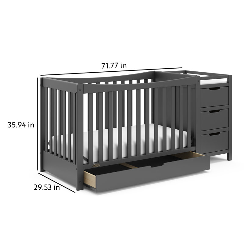 Graco Remi 4in1 Standard Convertible Crib and Changer Combo with